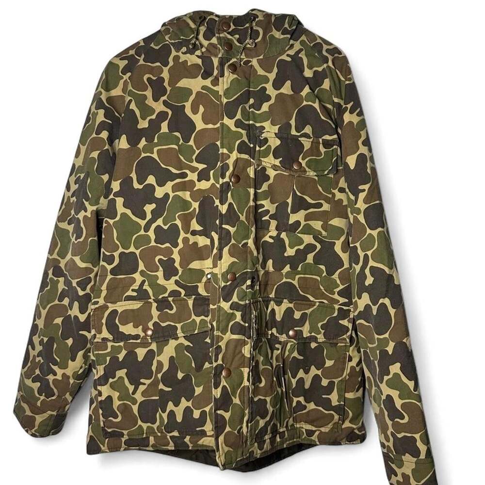 Vintage Black Sheep Duck Hunter Camo Hunting Jacket USA Made Size L